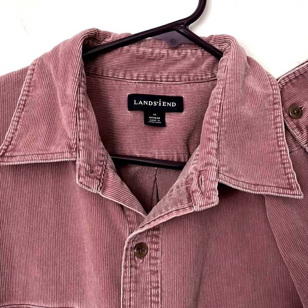 Lands’End Pocketed Corduroy Shirt Shacket XL - Picture 5 of 15